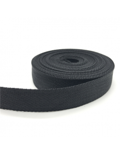 Huincha (cinta) de Mochila, bolso 3.8cm x 5 metros Negra