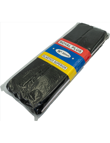 Elástico Negro 30mm de ancho, pieza de 10 mts