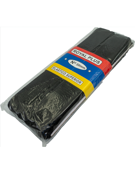 Elástico Negro 30mm de ancho, pieza de 10 mts