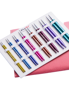 Palillos Intercambiables KnitPro Zing Delux 8 par + 4 cables 2