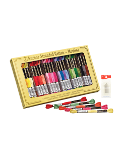 Kit 72 Madejas Anchor Bordado 100% Algodón Premium + Agujas