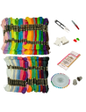 Kit de bordado: 80 madejas + 68 accesorios para bordar