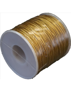 Cordón de Lurex dorado 1mm 100 mt