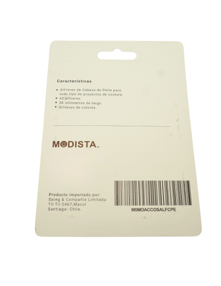 Alfileres cabeza de perla 40 unidades 38mm Modista®