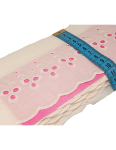 Broderie bordado 248 Pieza 13.70mt Color Beige