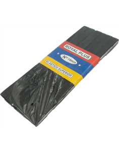 Elástico Negro N°8 (14mm) de ancho, pieza de 10 mts