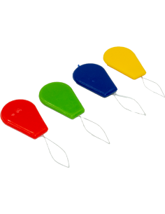 Enhebrador de agujas plastico, pack 4 unidades