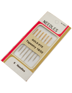 Agujas para bordar y coser tapestry 18/22 c/punta 6u. 300T1