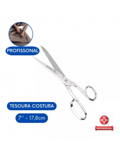 Tijera para costura Mundial metálica 445-7, 7'' (17,8cm) 2