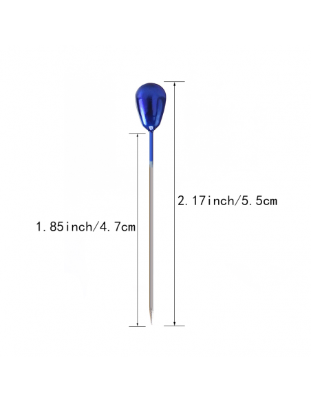 Alfiler color Cabeza grande 5.5cm largo 50pcs