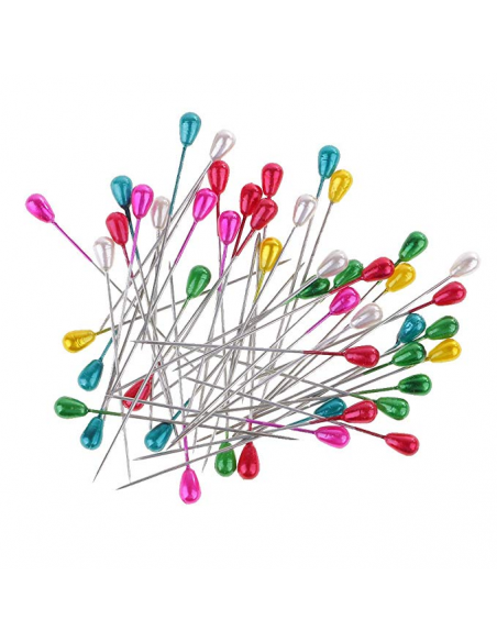 Alfiler color Cabeza grande 5.5cm largo 50pcs