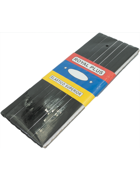 Elástico Negro N°4 (6mm) de ancho, pieza de 10 mts