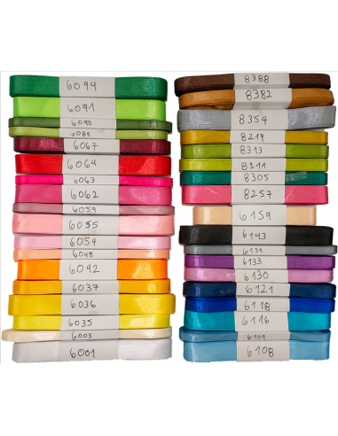 Cinta satín o raso en 7, 10 y 15mm de ancho variedad de colores, 10 Metros