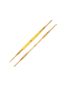 Crochet doble aluminio dorado lanas 4 medidas (2mm a 4mm)