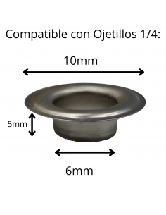 Matriz nacional ojetillos 1/4 6x10x5mm para maquina broches 2