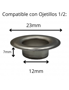 Matriz nacional ojetillos 1/2 12x23x7mm para maquina broches 2