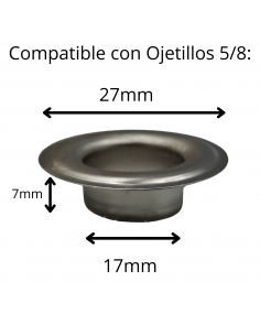 Matriz nacional ojetillos 5/8 17x27x7mm para maquina broches 2