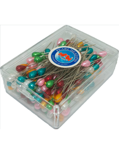 Alfiler color Cabeza grande. 6.5cm largo- 140pcs aprox