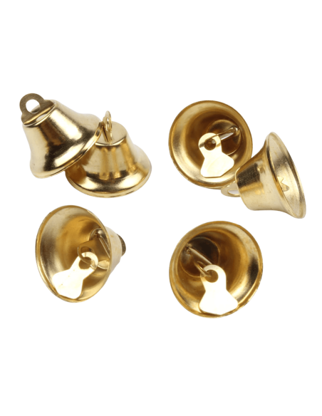 Campana Navideña 14mm dorada 100 unidades