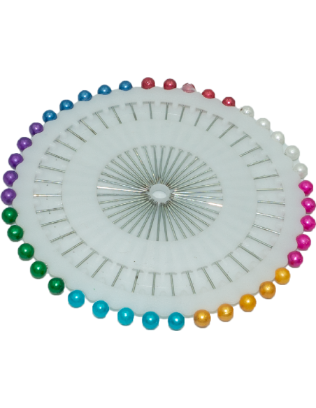 Alfileres cabeza color redonda, rodela 40 unidades
