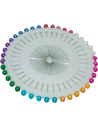 Alfileres cabeza color redonda, rodela 40 unidades
