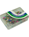 Alfileres cabeza color plástica , caja 100 unidades