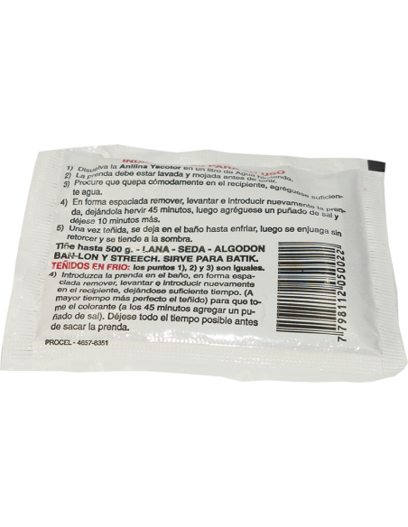 Anilina para teñir telas YACOLOR 30gr.