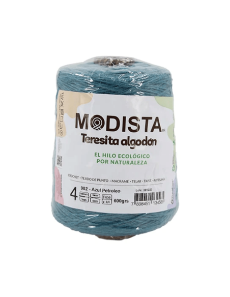 Hilo Algodón Modista Teresita 600gr Crochet n°3, Palillo n°4