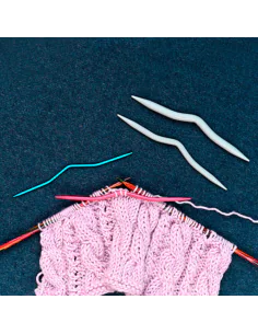 Palillos para tejer Trenza de Aluminio KnitPro 6mm y 8mm 2